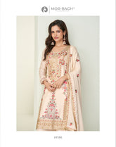 Alisha Semi-Stitched Chinnon Silk Anarkali Suit Set with Palazzo& Dupatta | AASHIRWAD CREATION 10386
